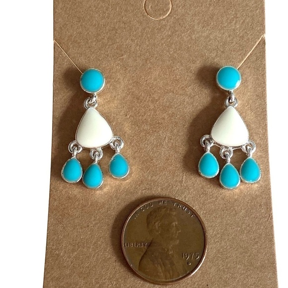 Vintage Earrings Dangles Drops Jewelry Enamel Fashion - Picture 5 of 6